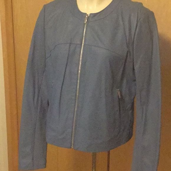 Collarless Zip-Front Leather JacketVia Spiga - Picture 2 of 8